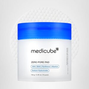Medicube Toner Pads Zero Pore Pad 2.0 | Dual-Textured Facial Pad for Exfoliation and Pore Care with 4.5% AHA Lactic Acid, 0.45% BHA Salicylic Acid